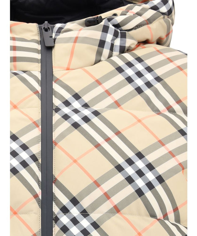 Burberry Hooded Check Down Jacket