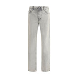 Haikure Light Blue Cotton Straight-Leg Jeans