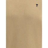Ami Paris Beige Merino Wool Sweatshirt