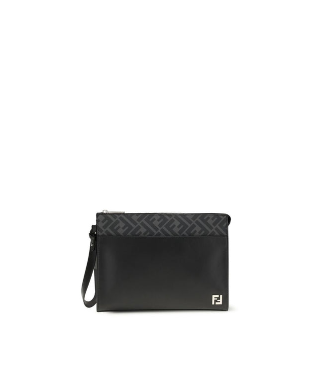 Fendi Leather FF canvas Pouch