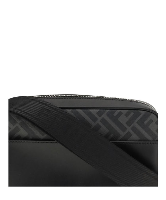 Fendi FF leather and canvas Shoulder Bag