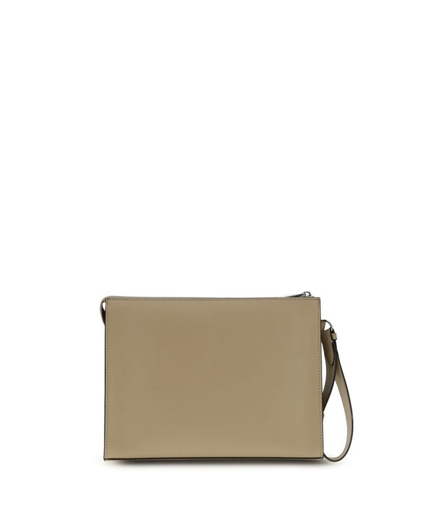 Fendi Leather and FF canvas Clutch