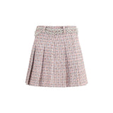 Self-Portrait Multicolor Wool Mini Skirt