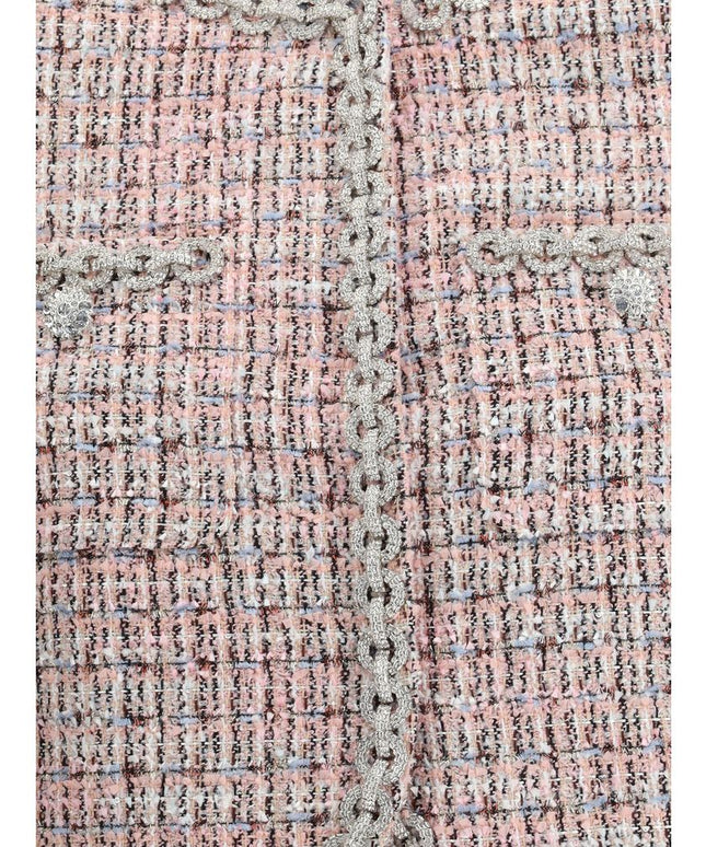 Self-Portrait Bouclé fur cuffed Jacket