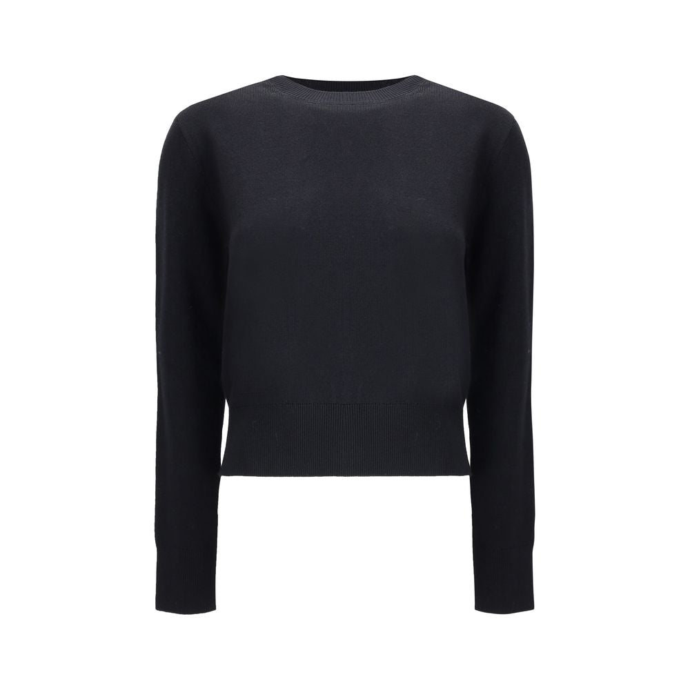 Ami Paris Black Merino Wool Sweatshirt