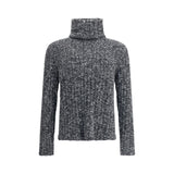 Dolce & Gabbana Gray Fleece Wool Turtleneck