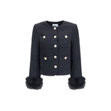 Self-Portrait Fur cuffed Jacket