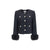 Self-Portrait Fur cuffed Jacket