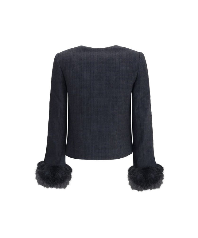 Self-Portrait Fur cuffed Jacket