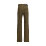 Saint Laurent Green Cotton Casual Pants