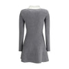 Self-Portrait Mini knit Dress with crochet floral collar