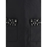 Self-Portrait Taffeta embellished trim short Dress