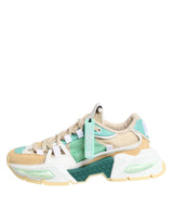 Dolce & Gabbana Multicolor Leather Airmaster Low Top Sneakers Shoes