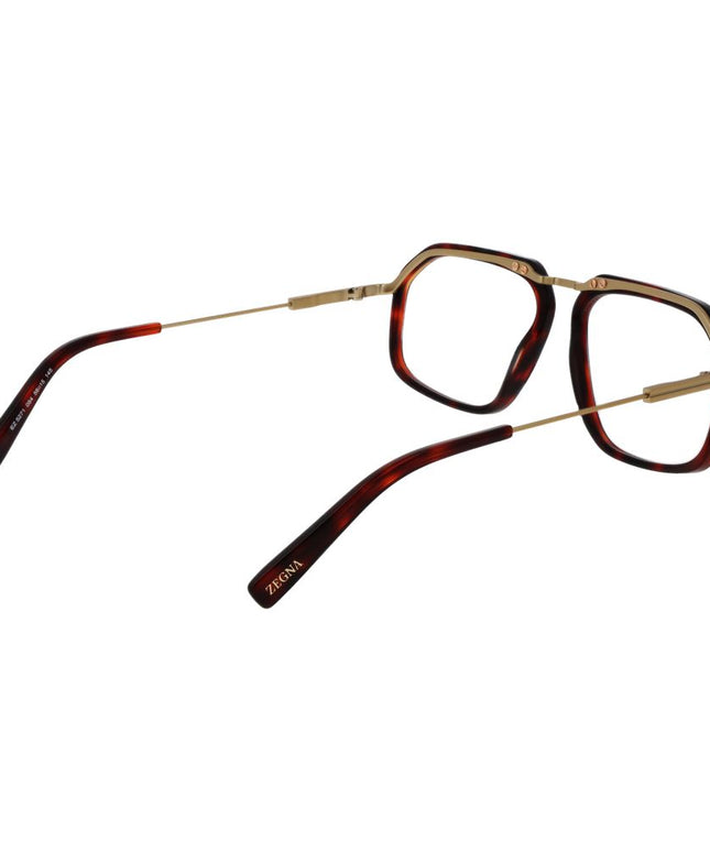 Ermenegildo Zegna Burgundy Men Glasses Frame