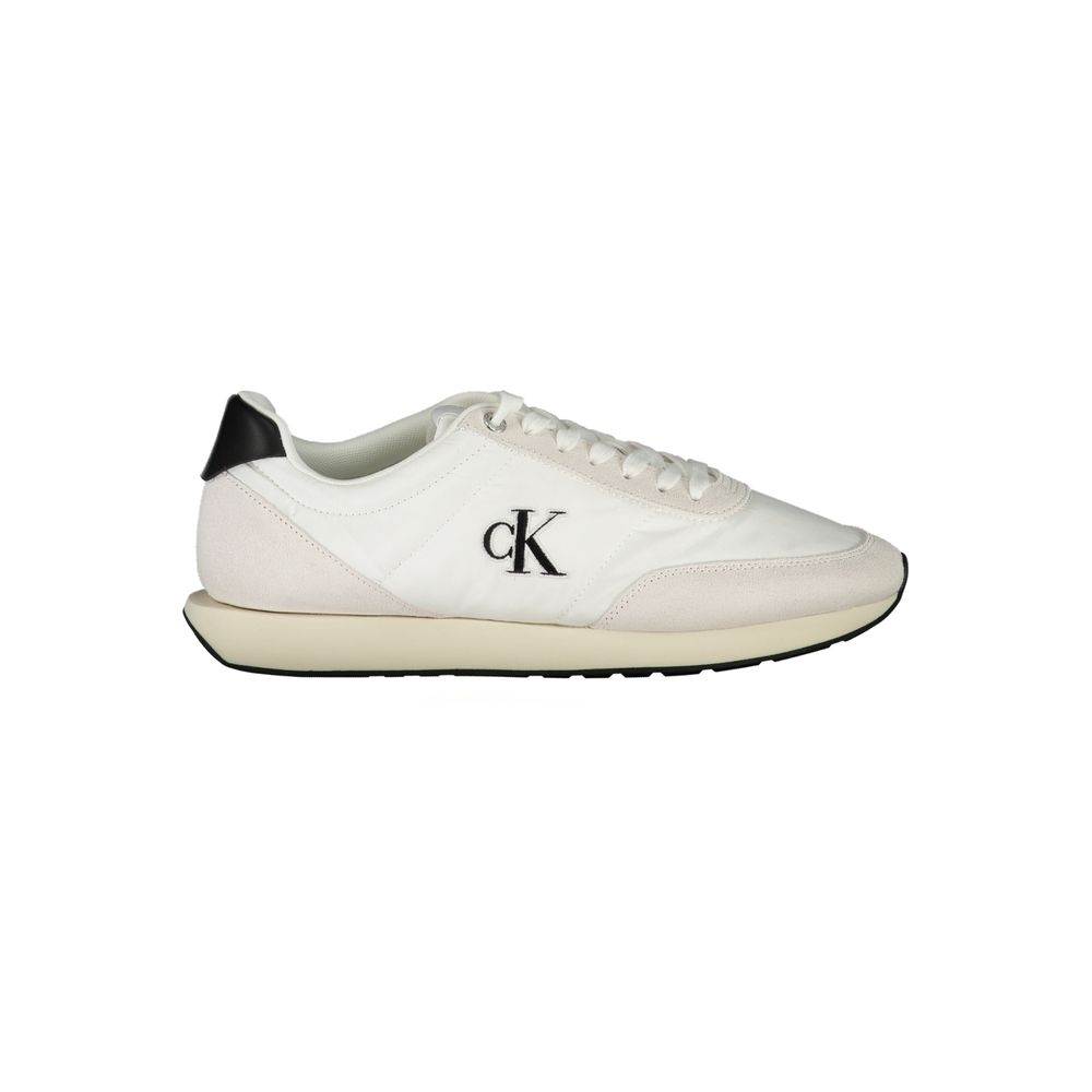 Calvin Klein Calvin Klein White Polyester Men Sneaker (Shoe Size Men: EU40/US7, nan: nan, nan: nan)