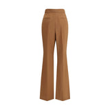 Fendi Brown Wool Flared Pants