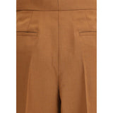 Fendi Brown Wool Flared Pants