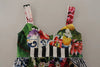 Dolce & Gabbana Multicolor Poplin Floral Mini Flared Dress