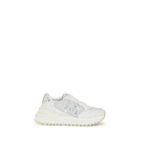 PINKO White Calf Leather Bos Taurus Chunky Sneakers