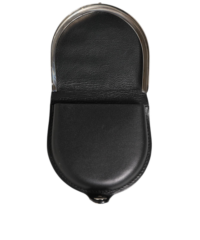 Dolce & Gabbana Black Polished Crocodile Leather Mens Coin Purse Wallet