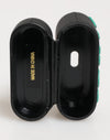 Dolce & Gabbana Black Mint Rubber Logo Embossed AccessoryAirpods Case