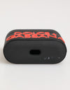 Dolce & Gabbana Black Orange Rubber Logo Embossed Accessory Airpods Case