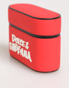 Dolce & Gabbana Red PVC DG Logo Embossed Men Flip HolderAirpods Case
