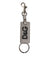 Dolce & Gabbana Gray Leather Logo Metal Ring Keychain Holder Keyring
