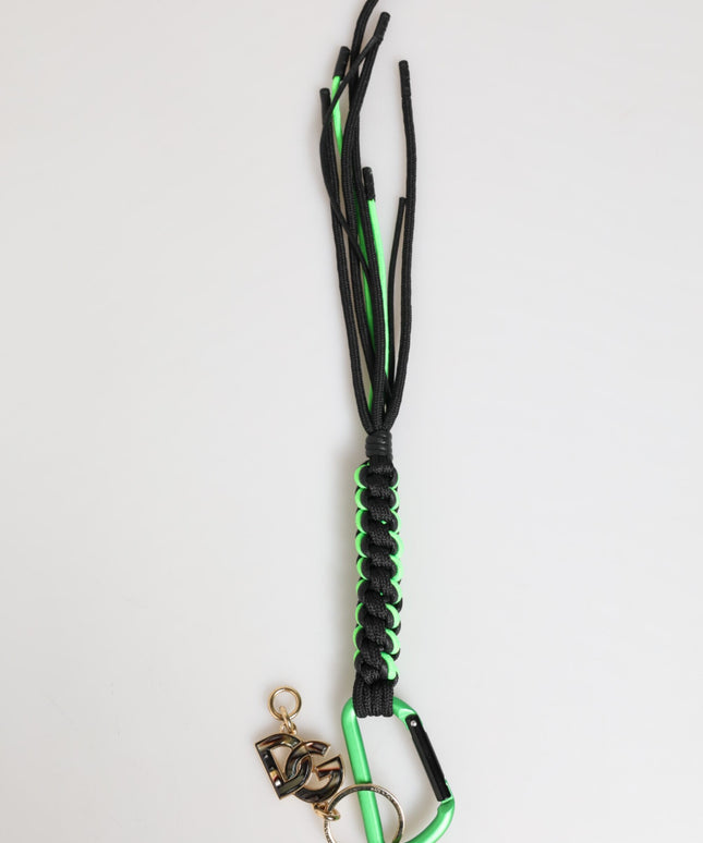 Dolce & Gabbana Polyester Multicolor Tape String DG Logo Keychain Keyring