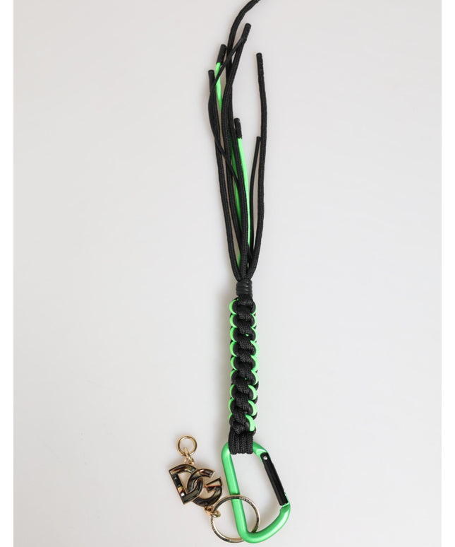 Dolce & Gabbana Polyester Multicolor Tape String DG Logo Keychain Keyring
