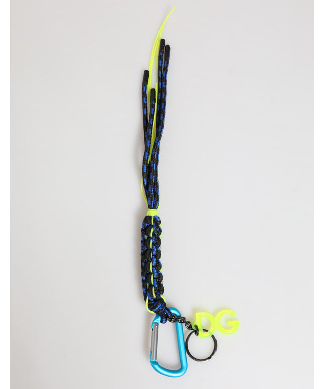 Dolce & Gabbana Multicolor Polyester Tape String DG Logo Keychain  Keyring