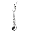 Dolce & Gabbana Black White Polyester Tape String DG Logo Keychain Keyring