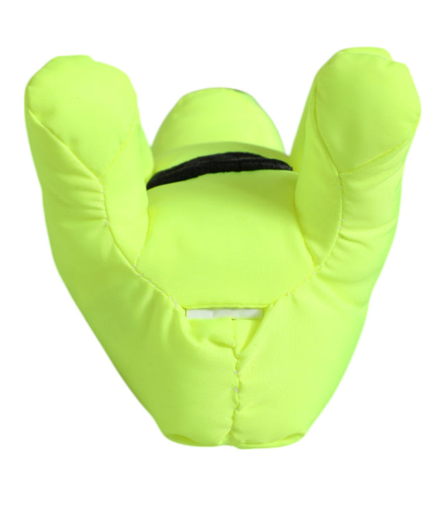 Dolce & Gabbana Neon Green Bear Embroidered Logo Men Keychain Clasp  Keyring