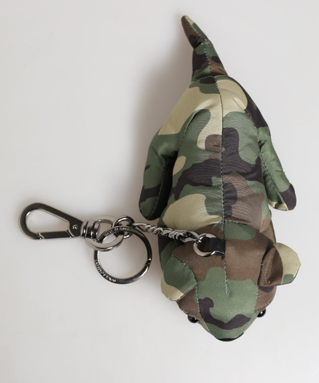 Dolce & Gabbana Camouflage Multicolor Animal Silhouette Keychain Keyring