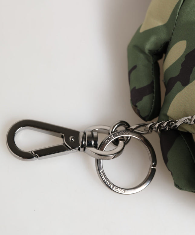 Dolce & Gabbana Camouflage Multicolor Animal Silhouette Keychain Keyring