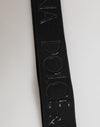 Dolce & Gabbana Black Polyester Stretch Rubberised DG Logo Men Keychain