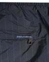 Dolce & Gabbana Navy Blue Polyester Nylon Pinstripe Men's Swimwear