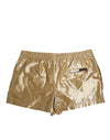 Dolce & Gabbana Gold Metallic Beachwear Men Boxer Short Swimwear