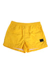 Dolce & Gabbana Yellow Nylon Logo Plaque Boxer Shorts Swimwear