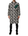 Dolce & Gabbana Dolce & Gabbana Black White Logo Print Hooded Coat Men Jacket (Italian Size MEN: IT44 | XS, nan: nan, nan: na
