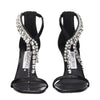 Jimmy Choo Black Leather Stiletto Heels Sandals