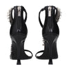 Jimmy Choo Black Leather Stiletto Heels Sandals