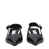 Jimmy Choo Black Leather Flat Sandals