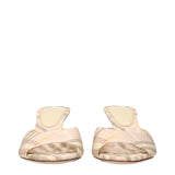Burberry Pink Fabric Stiletto Heels Sandals