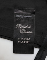 Dolce & Gabbana Black Cotton Sleeveless Tank Top DG Logo Men T-shirt