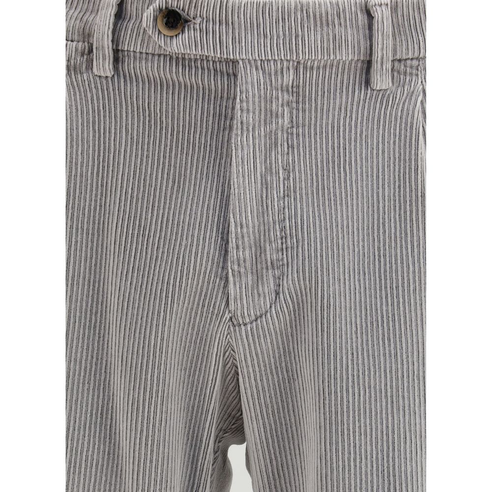 Germano Gray Cotton Casual Pants