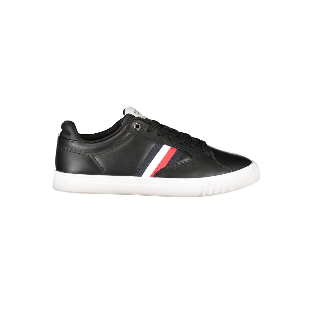 Tommy Hilfiger Tommy Hilfiger Black Leather Men Sneaker (Shoe Size Men: EU40/US7, nan: nan, nan: nan)