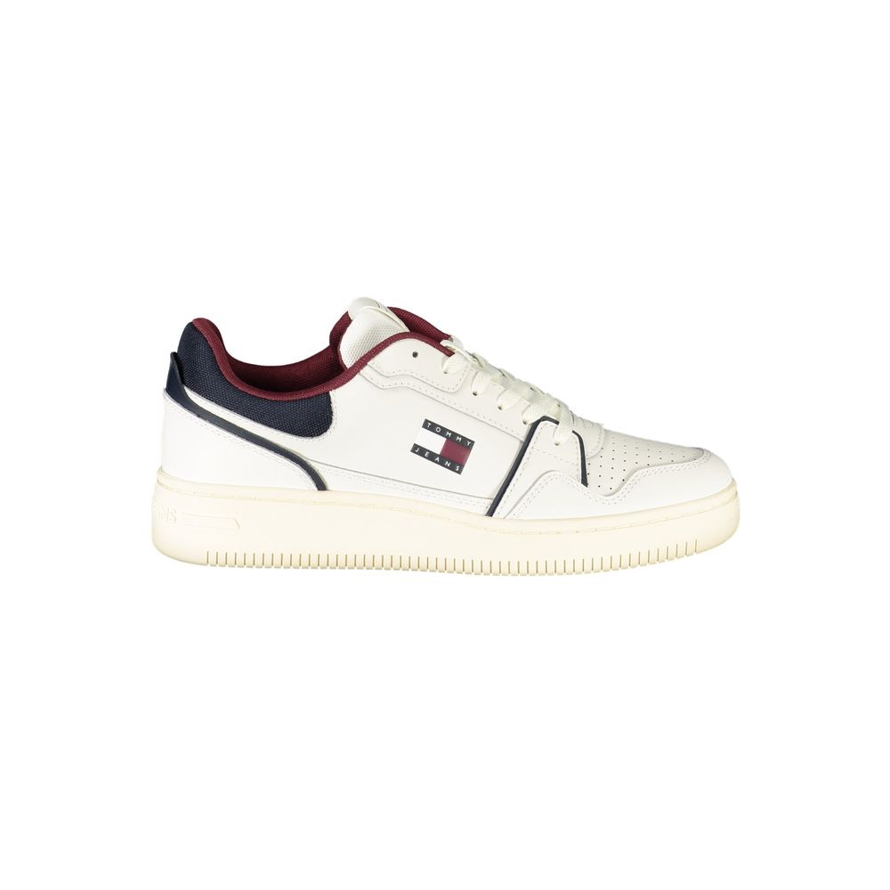 Tommy Hilfiger Tommy Hilfiger White Leather Men Sneaker (Shoe Size Men: EU40/US7, nan: nan, nan: nan)