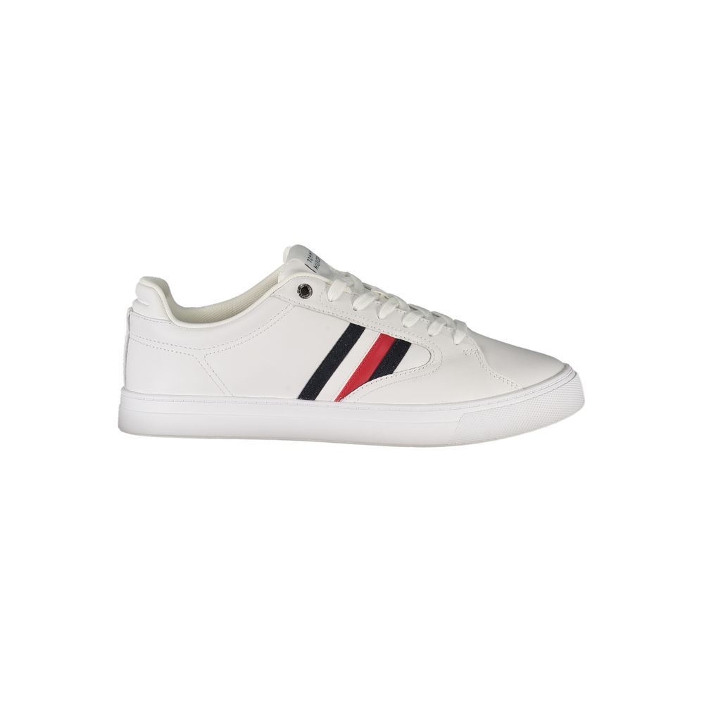Tommy Hilfiger Tommy Hilfiger White Leather Men Sneaker (Shoe Size Men: EU40/US7, nan: nan, nan: nan)