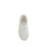 Veja White Calf Leather Bos Taurus Low Top Sneakers